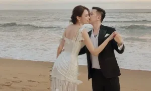 Ảnh cưới trên biển của Á hậu Tâm Như